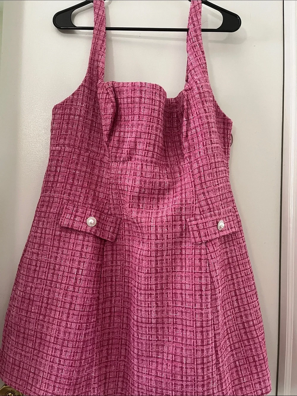 Fashion Nova Pink Textured Tweed Mini Dress - Picture 1 of 1
